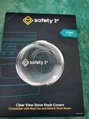 Safety 1st Clear View Stove Knob Covers - Clear (5 Pack) NIB